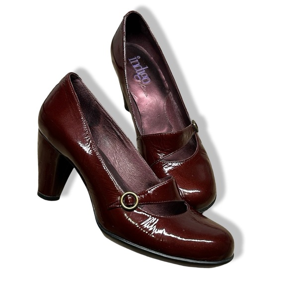 Indigo by Clarks Burgandy Leather Pumps Size 9M - Picture 8 of 10